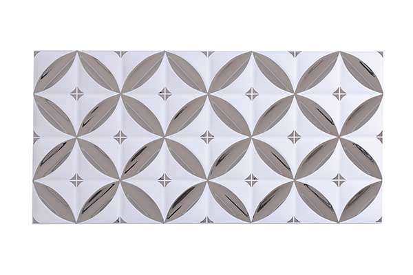 کاشی تک گل پرنسس نقره ای