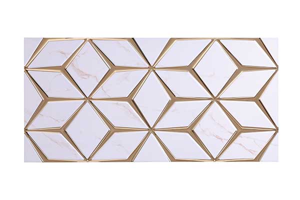 کاشی تک گل آرام طلایی