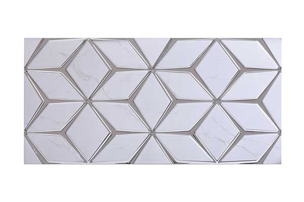 کاشی تک گل آرام نقره ای