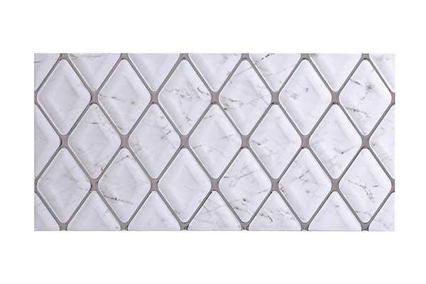 کاشی تک گل امانوئل نقره ای