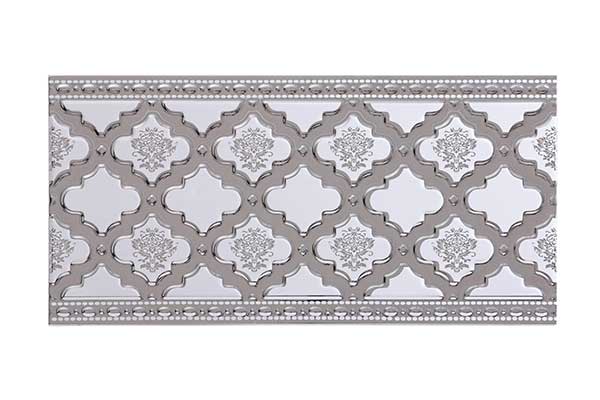 کاشی تک گل السانا نقره ای