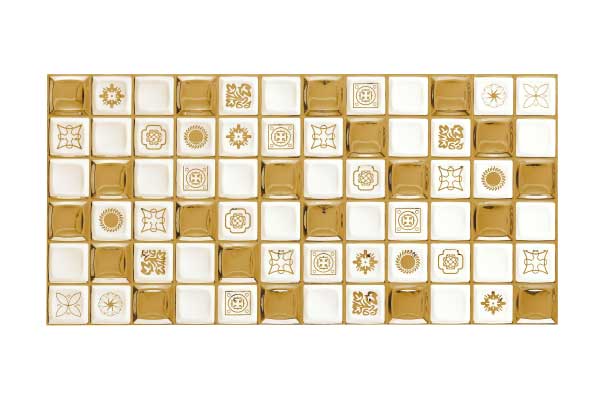 کاشی تک گل تارادیس طلایی