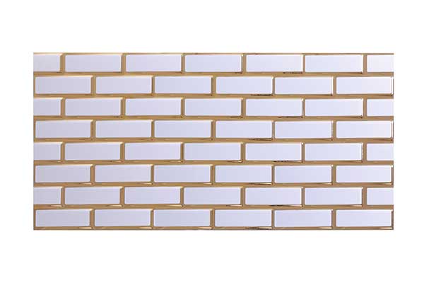 کاشی تک گل دافنه سفید طلایی