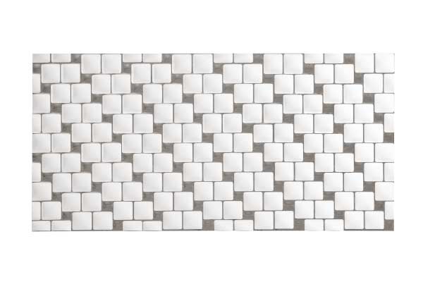 کاشی تک گل میشو نقره ای